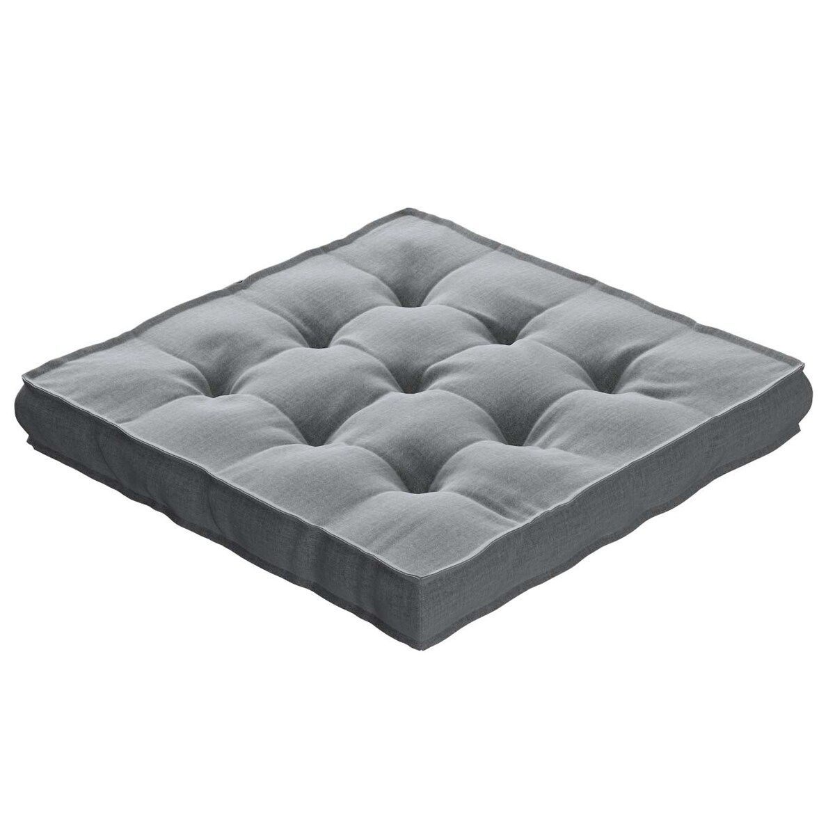 Poduszka na krzesło Kuba, ciemno szary welwet, 50 x 50 x 10 cm, Ingrid