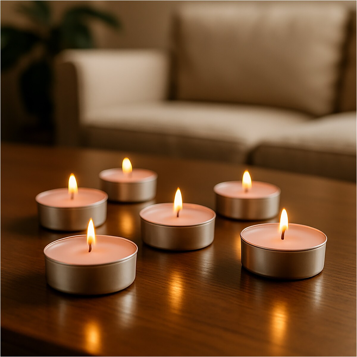 Świeczki Zapachowe Parafinowe Tealight Małe Podgrzewacze Zestaw 10 Szt. Rose And Oud Wood