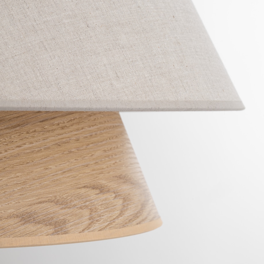 Lampa Wisząca Tk Lighting Kalum Len Fornir 1Xe27 Skandynawski, Boho, Japandi