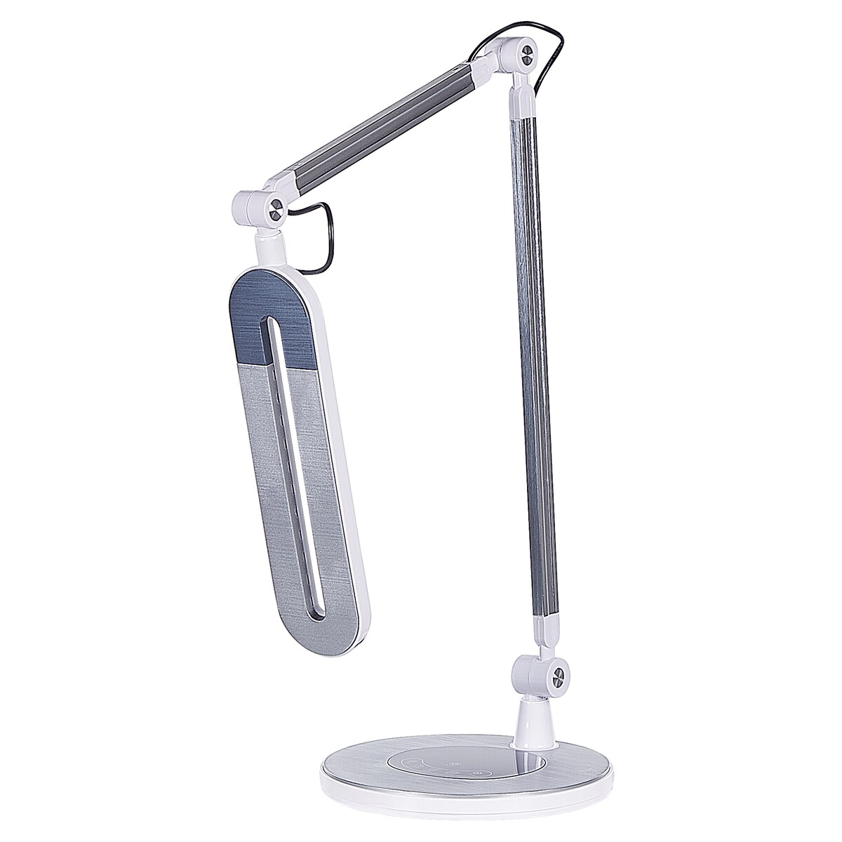 Lampa biurkowa LED GRUS Ze ściemniaczem Metal Srebrny