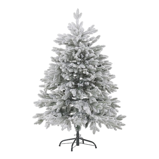 Ośnieżona sztuczna choinka świąteczna FORAKER 120 cm Biały