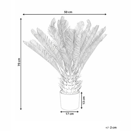 Sztuczna roślina ARECA PALM TREE 70 cm Złoty