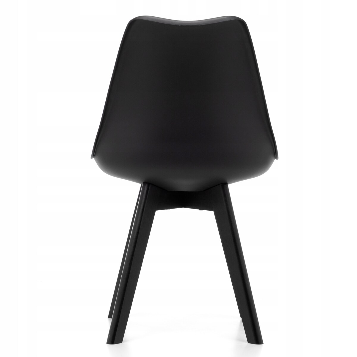 Krzesło skandynawskie do salonu jadalni kuchni nowoczesne DUBLIN czarny noga czarna