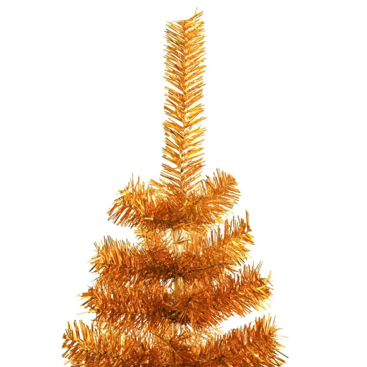 vidaXL Sztuczna choinka ze stojakiem, złota, 120 cm, PET