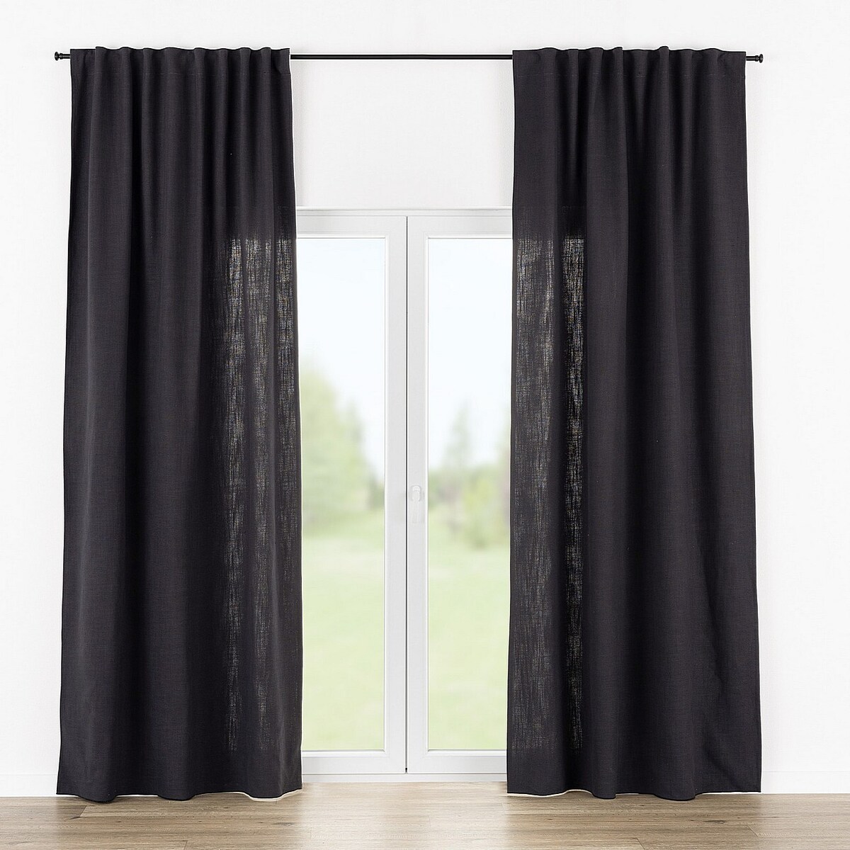 Zasłona gotowa na taśmie marszczącej 140x280cm anthracite 1 szt. 140x280 antracyt