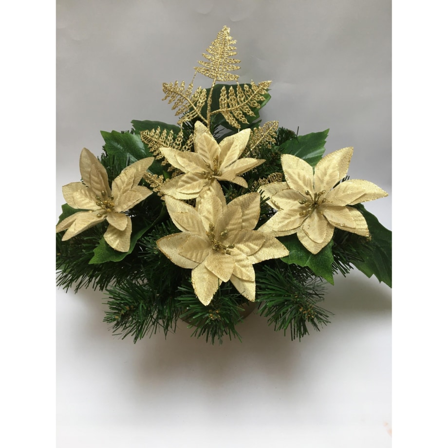 GOTOWY STROIK DONICZKA CIĘŻKA wiązanka sztuczny kwiat GWIAZDA betlejemska