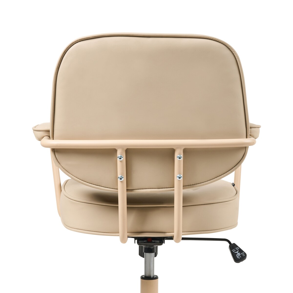 Krzesło obrotowe PARAMUS Ekoskóra Beżowy