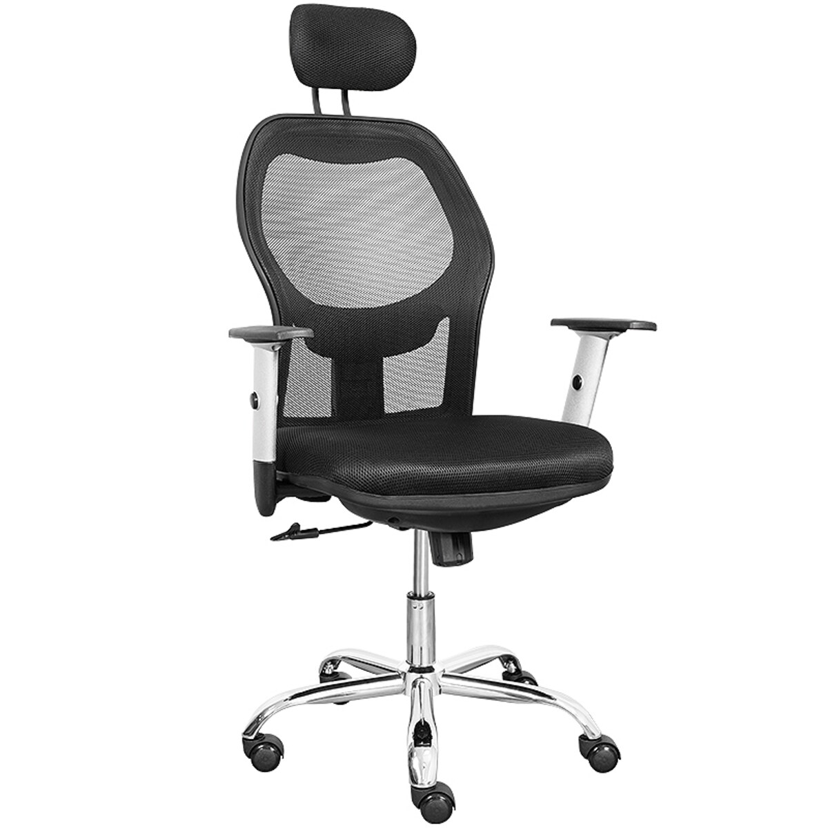 Krzesło biurowe fotel obrotowy regulowany chrom K40 do biurka
