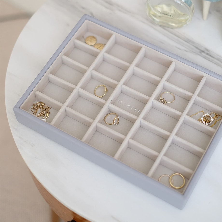 Szkatułka na biżuterię Stackers 25 komorowa classic lawendowa