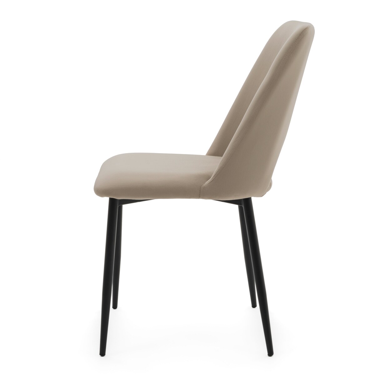 KRZESŁO TAPICEROWANE WELUROWE DO SALONU JADALNI GLAMOUR CIEMNOBEŻOWE ORO