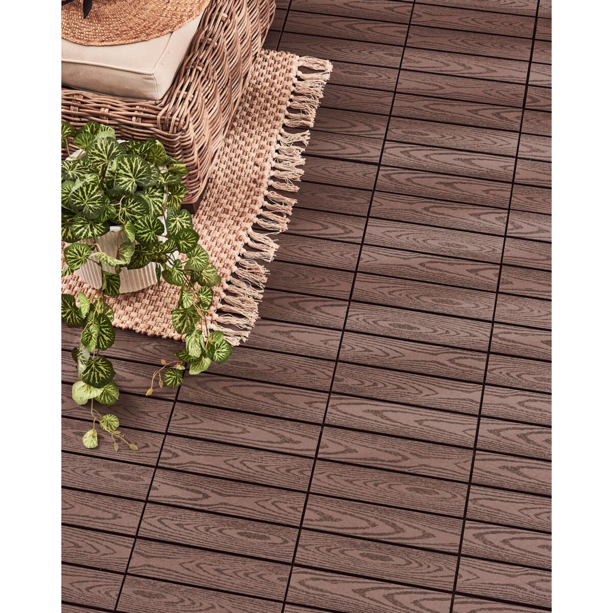 Płytki tarasowe ATESSA Kompozyt WPC Brązowy