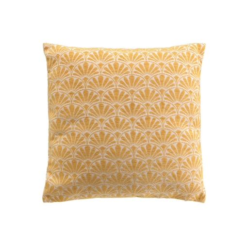 Żakardowa poduszka ze ściąganą poszewką, 40 x 40 cm, OCHRE