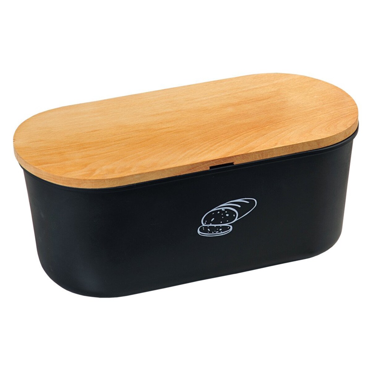 Chlebak z deską do krojenia z drewna bukowego, designerski pojemnik na pieczywo