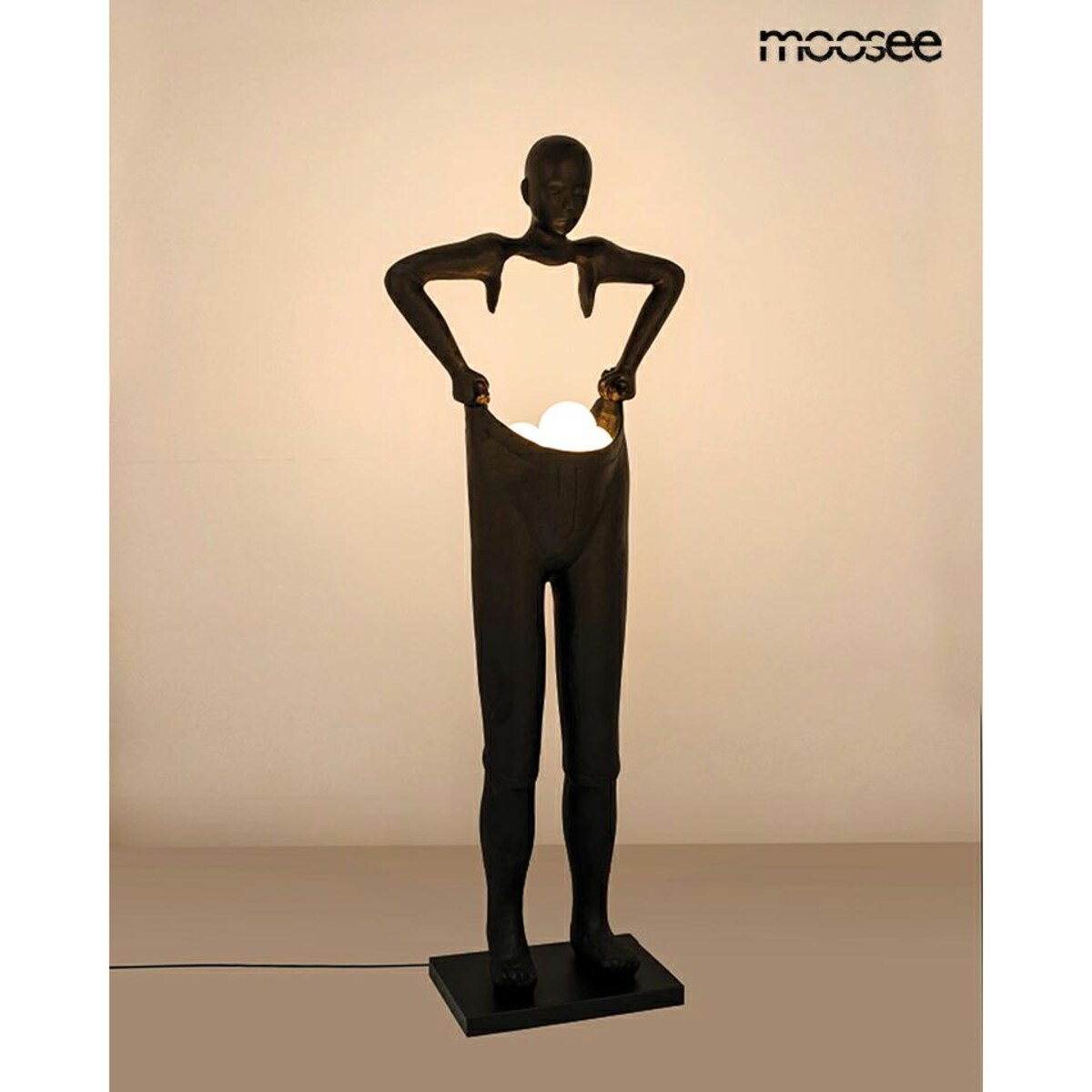 MOOSEE lampa podłogowa HUMAN HOUDINI czarna
