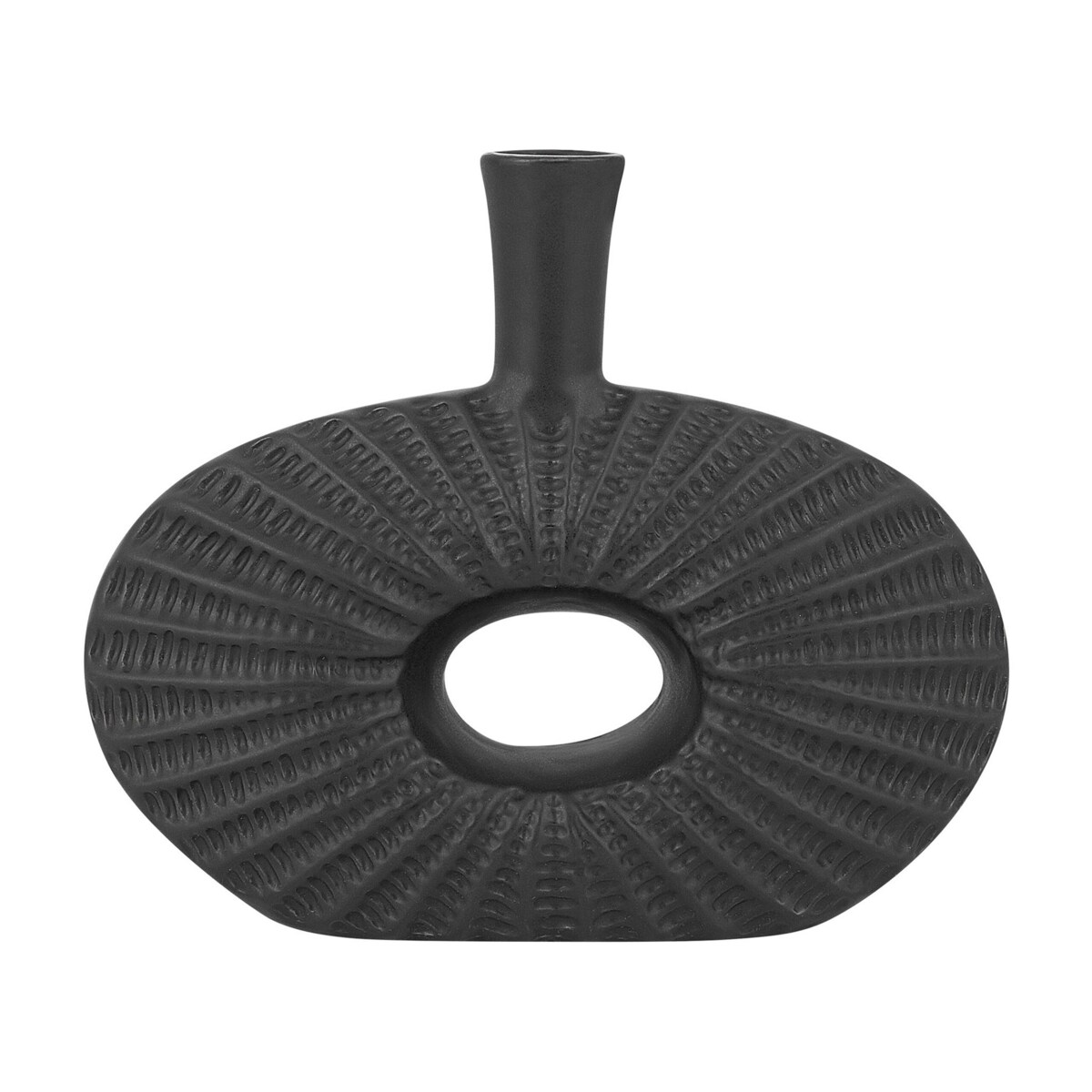 Wazon dekoracyjny ceramiczny czarny ARWAD