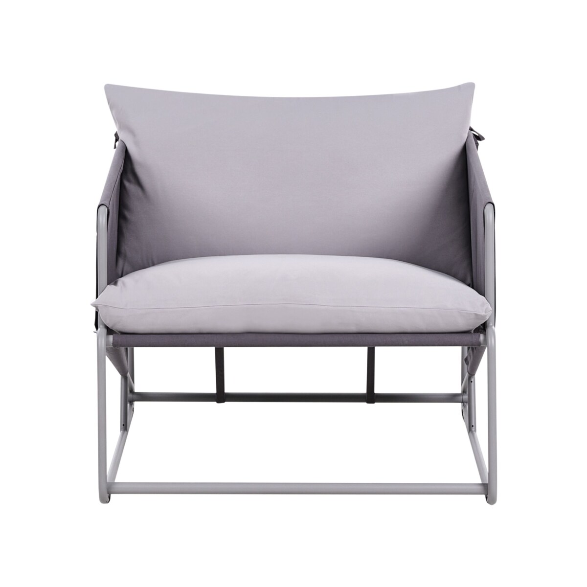 Zestaw ogrodowy dla 4 osób PONTE Metal Szary