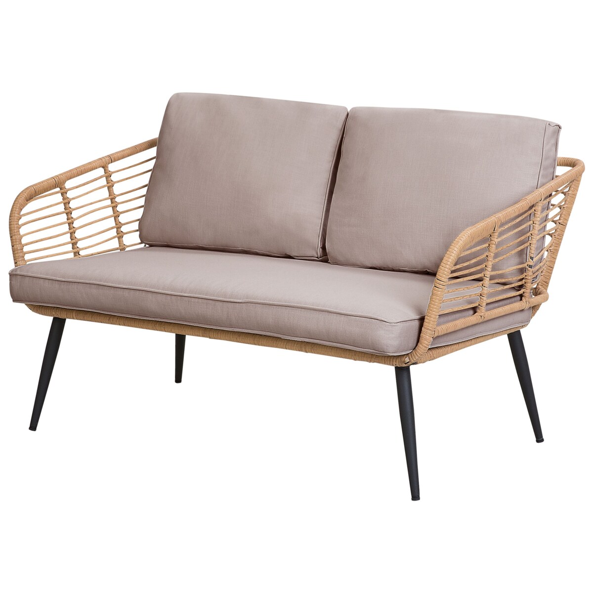 Zestaw ogrodowy ze stolikiem dla 4 osób CORINTH II Technorattan Naturalny