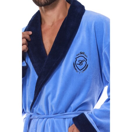 Szlafrok Diego Long 2458 Blue Blue, XXL