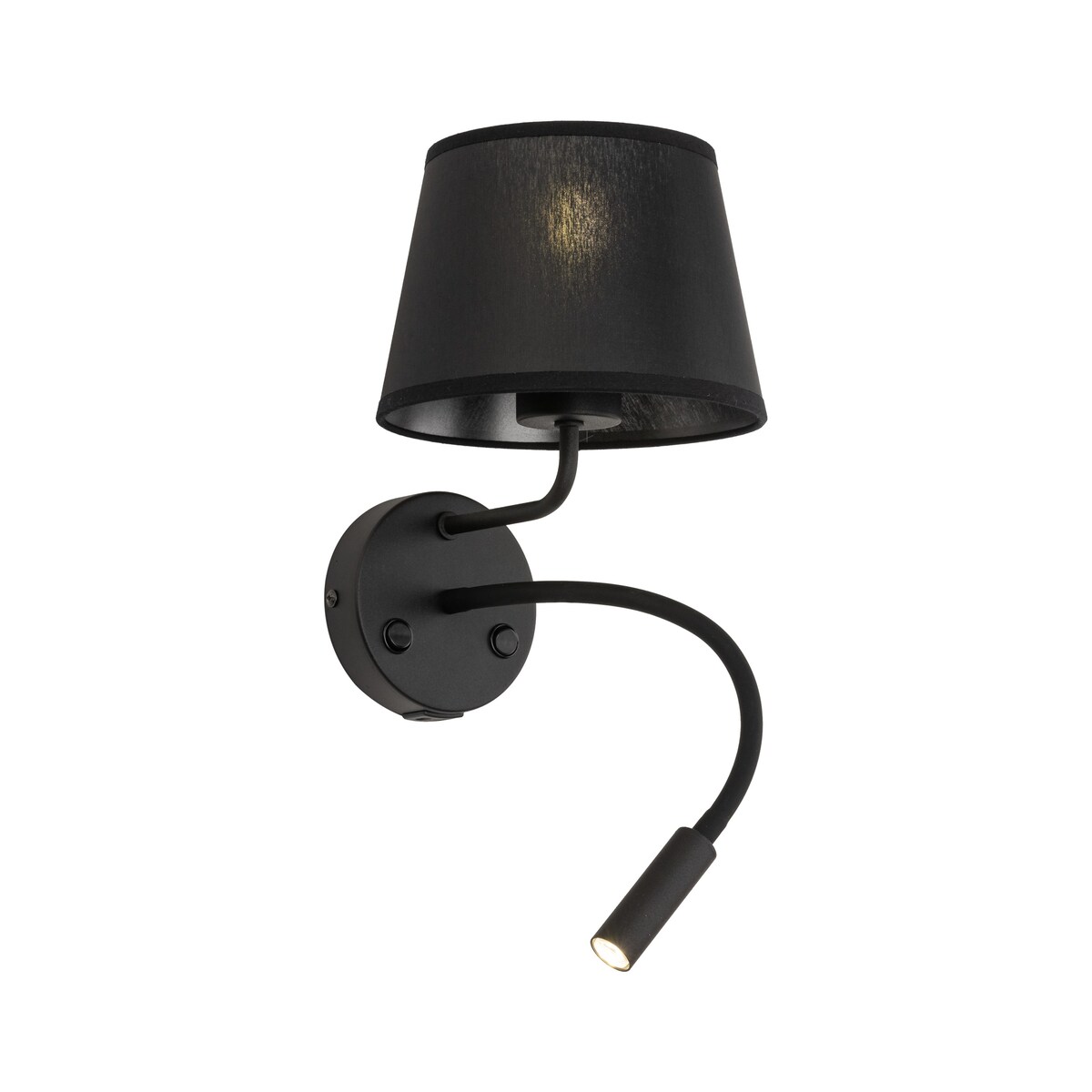 Kinkiet do czytania z USB TK Lighting MAJA BLACK 10203 czarny, ruchome światło, E27 + G9