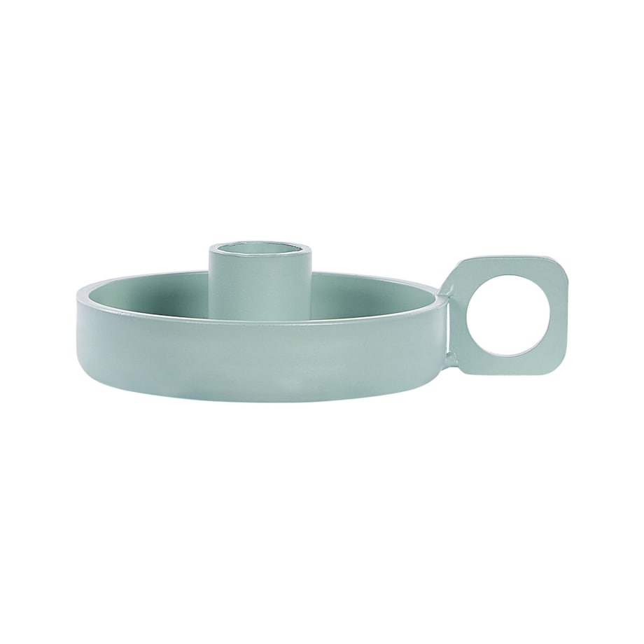 Zestaw 2 świeczników żelazny zielony CHORIO