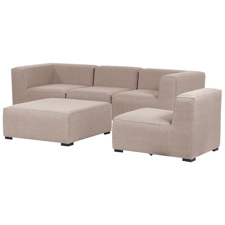 Sofa ogrodowa z otomaną dla 4 osób AREZZO Beżowy Modułowy