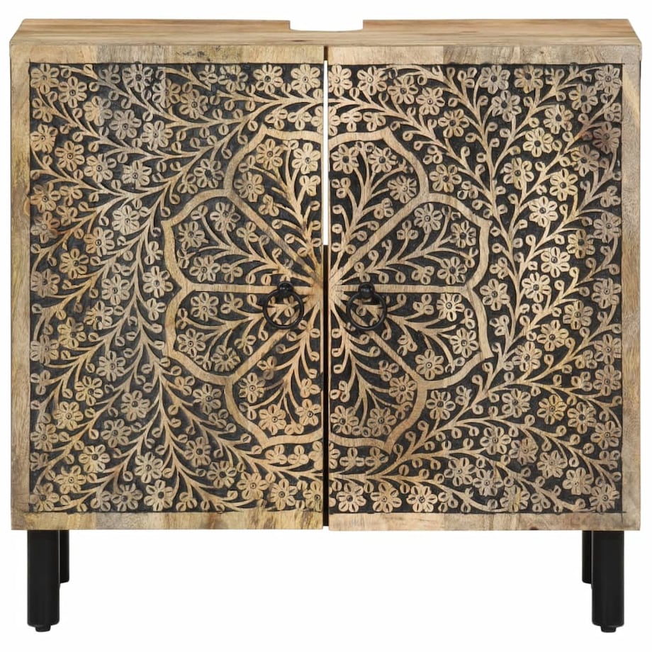 vidaXL 2-cz. zestaw mebli łazienkowych, lite drewno mango