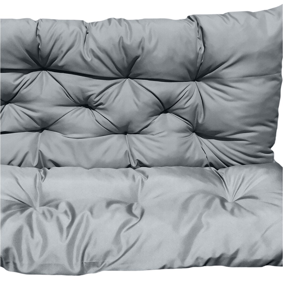 Poduszka Ogrodowa Zestaw 180X60X50 Na Ławkę Huśtawkę Taras Wodoodporny Dekoracyjny Szara