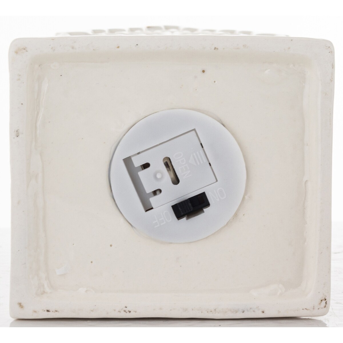 Ceramiczny biały domek LED 15,5x8 cm ADANIK