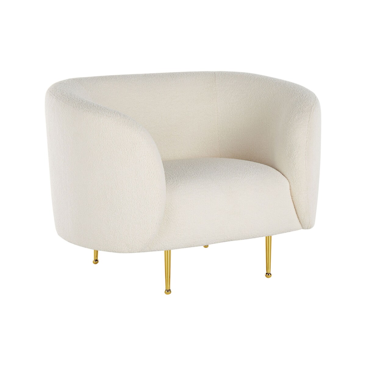 Fotel boucle biały LOEN