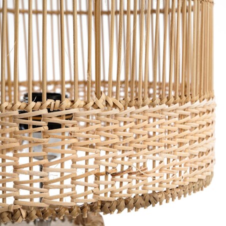 Lampa stołowa Kiska - Biała Naturalna