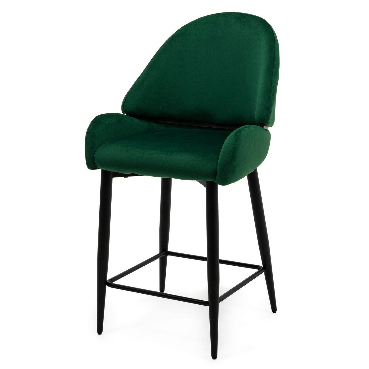 Hoker tapicerowany welurowy do salonu BERGAMO zielony