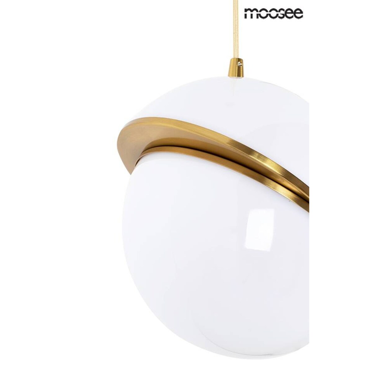Lampa wisząca Globe MSE010100238 dwie półkule białe złote