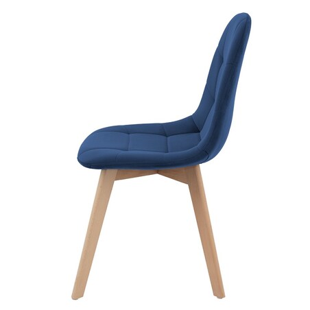 Krzesło skandynawskie tapicerowane nowoczesne granatowe