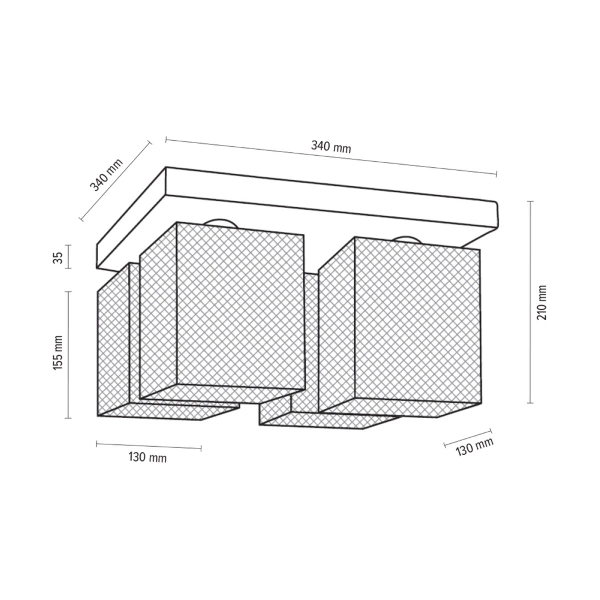 Drewniana Lampa Sufitowa BRITOP Lighting Norman 4xE27 Max.25W Naturalna Brzoza FSC z Akcentem Chromu, Polski Producent 1 szt.