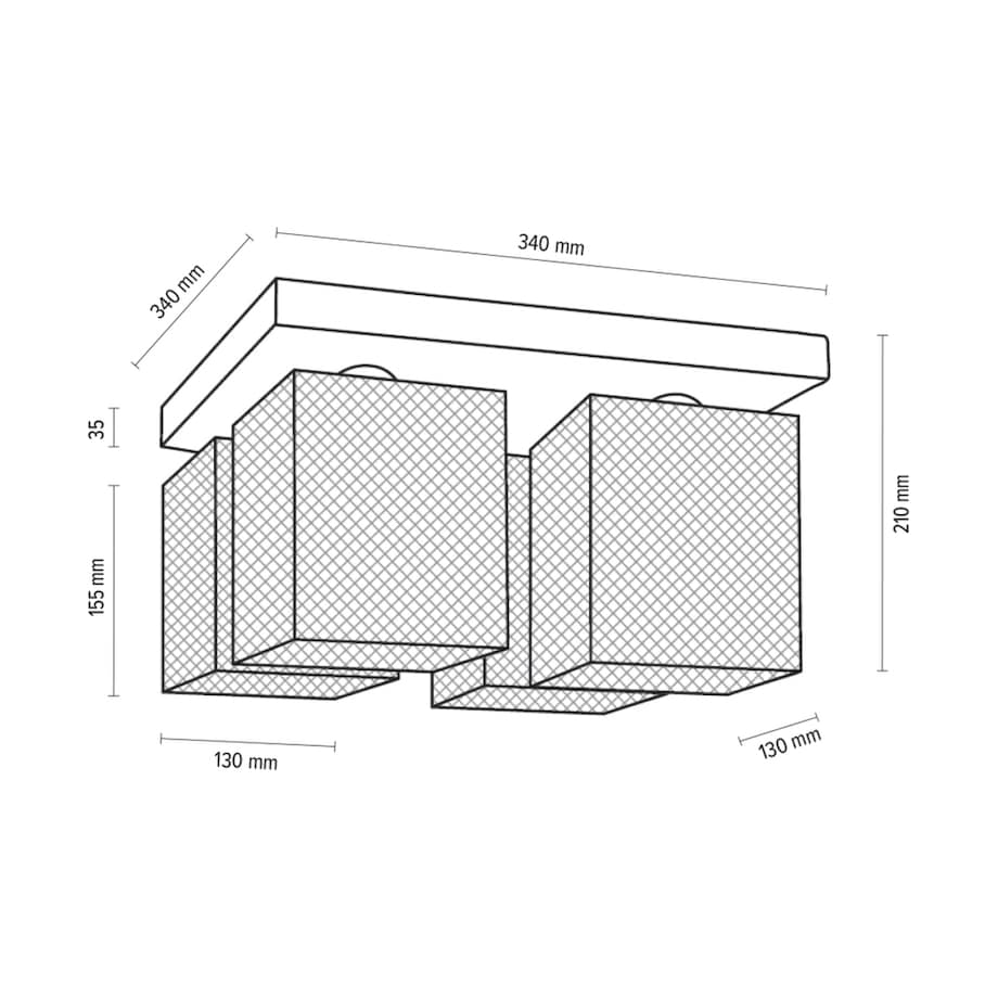 Drewniana Lampa Sufitowa BRITOP Lighting Norman 4xE27 Max.25W Naturalna Brzoza FSC z Akcentem Chromu, Polski Producent 1 szt.