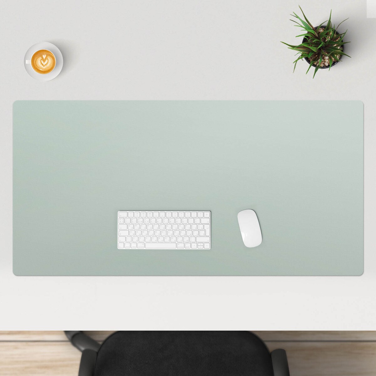 Zielona mata na biurko Kolor Jasnozielony, 120x60 cm