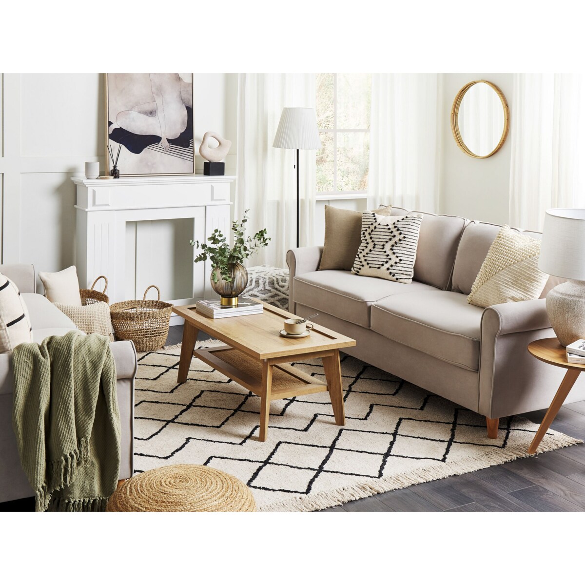 Portal kominkowy biały TUMARE