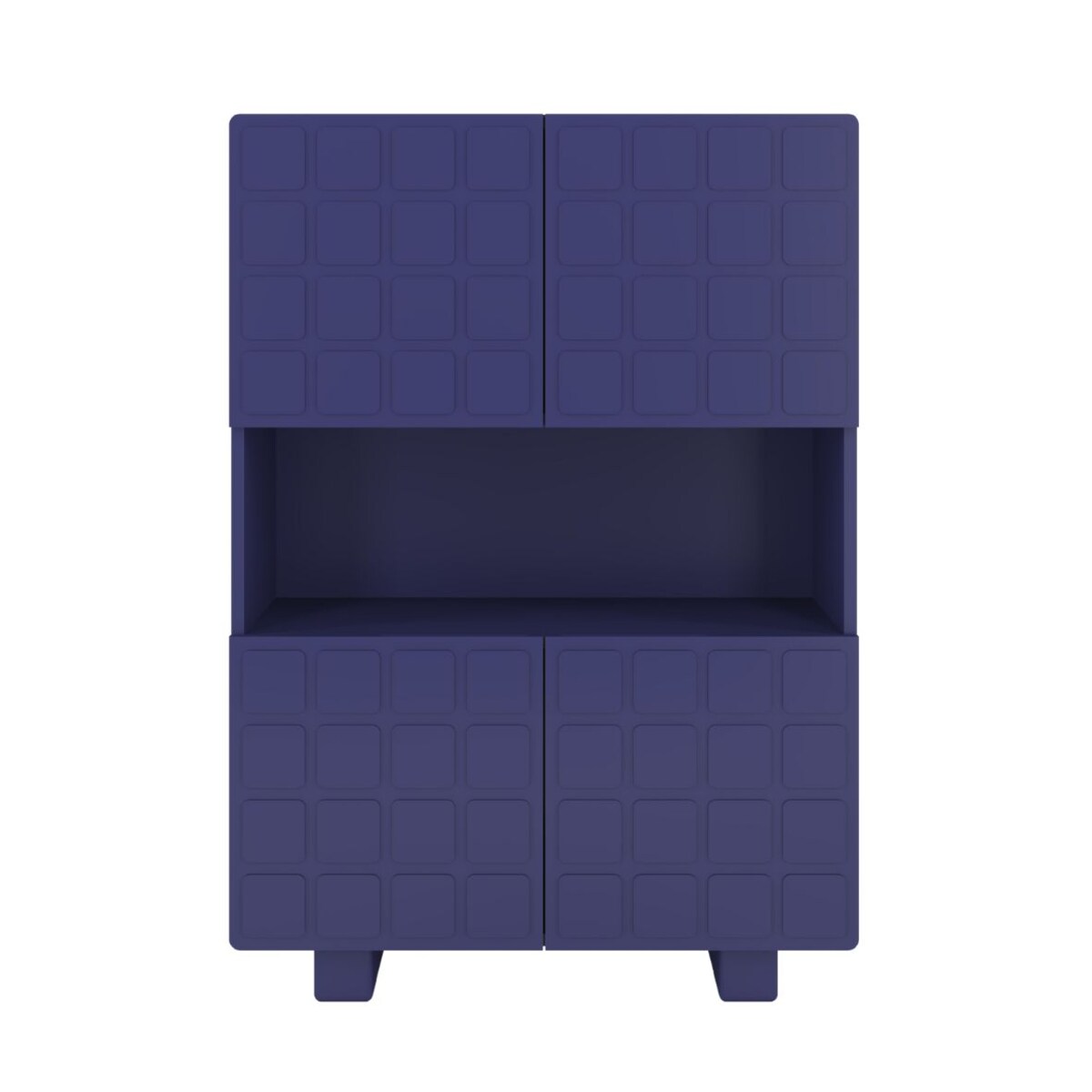 Nowoczesna komoda z frontami 3D Skandica CUBO HIGH / kolor granat szlachetny / szer. 85 cm