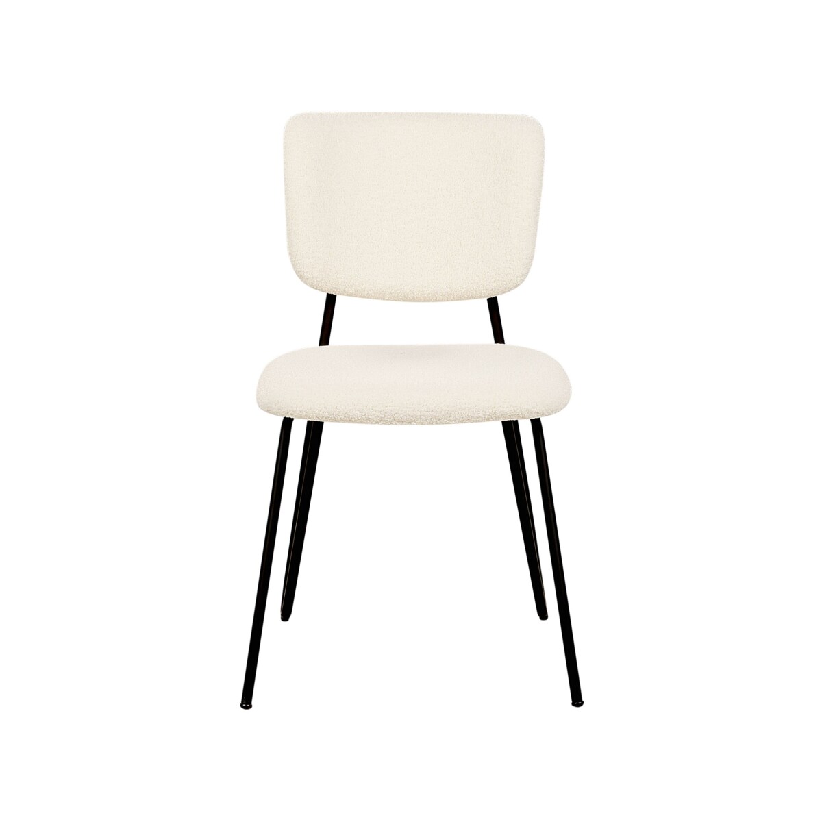 Zestaw 2 krzeseł do jadalni boucle złamana biel NELKO