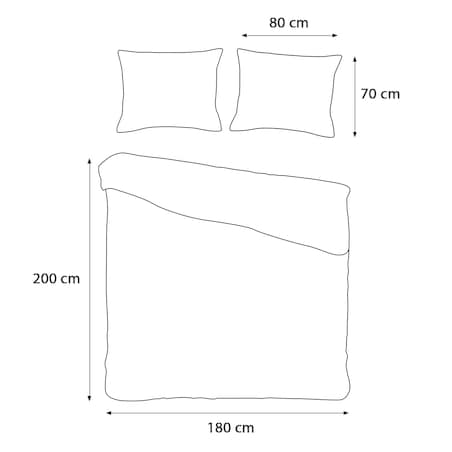 Pościel flanelowa 180x200 Ardela Grey kratka szara, Flanelove