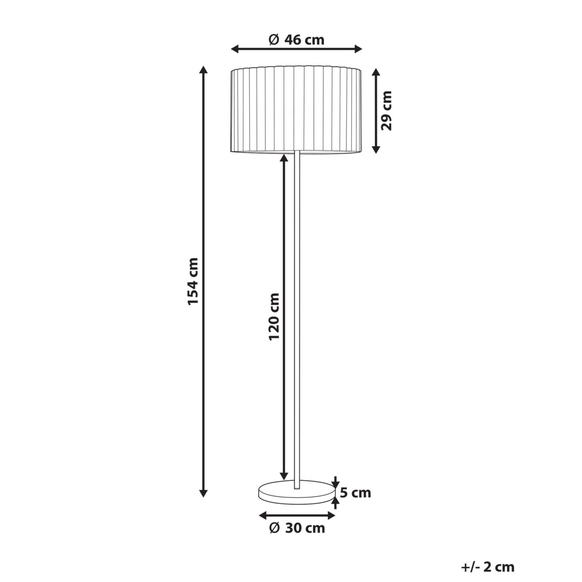 Lampa podłogowa LOURENS Metal Kremowy