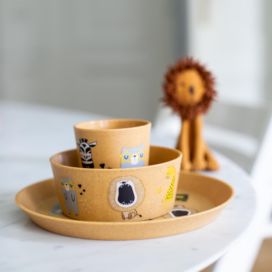 Zestaw obiadowy dla dzieci, z tworzywa organic, KOZIOL