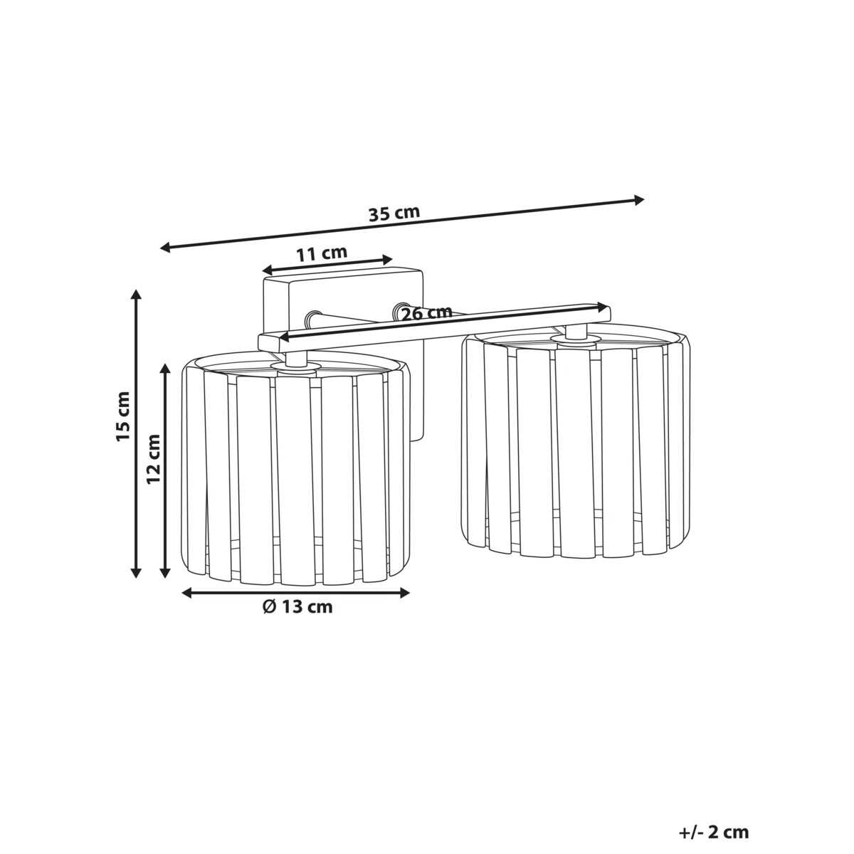 Lampa ścienna LOURIDO Metal Srebrny