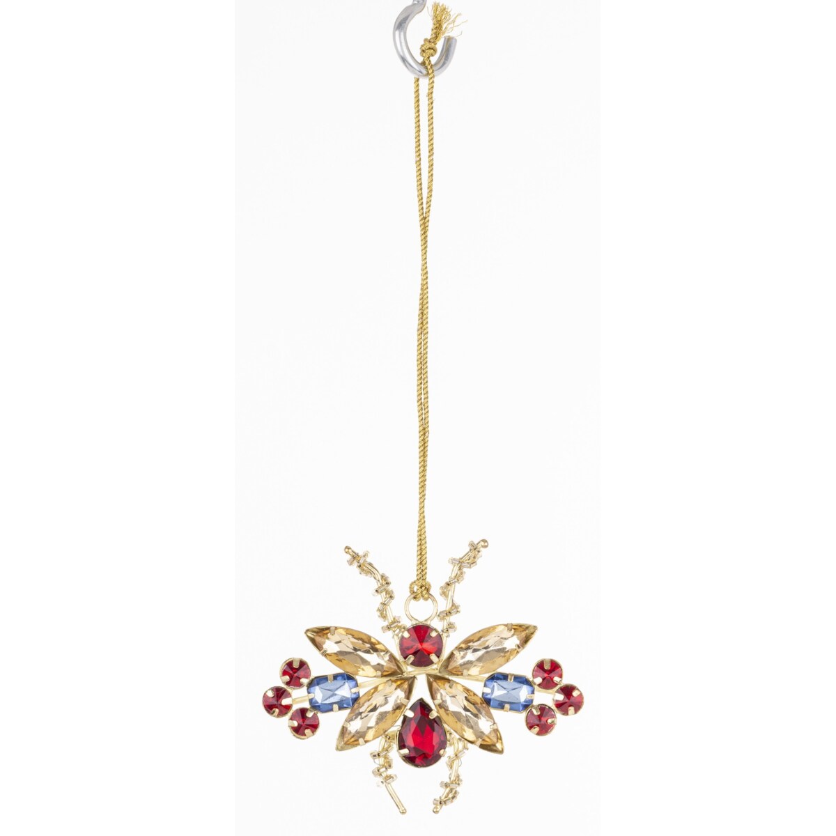 Ozdoba - zawieszka 2 szt. kolorowa 8x4,5x1 cm INSETTO- red