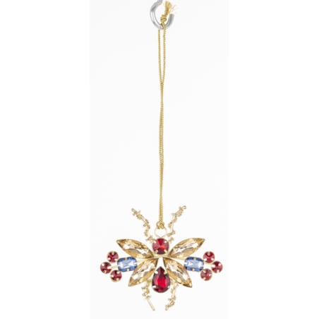 Ozdoba - zawieszka 2 szt. kolorowa 8x4,5x1 cm INSETTO- red