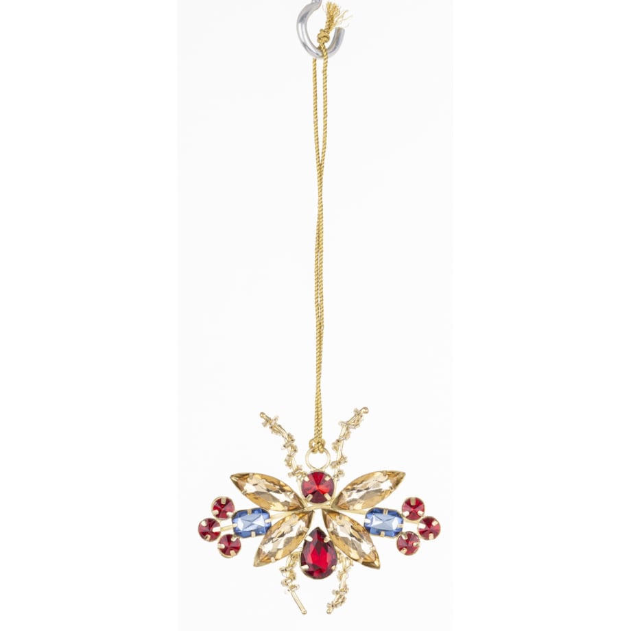 Ozdoba - zawieszka 2 szt. kolorowa 8x4,5x1 cm INSETTO- red