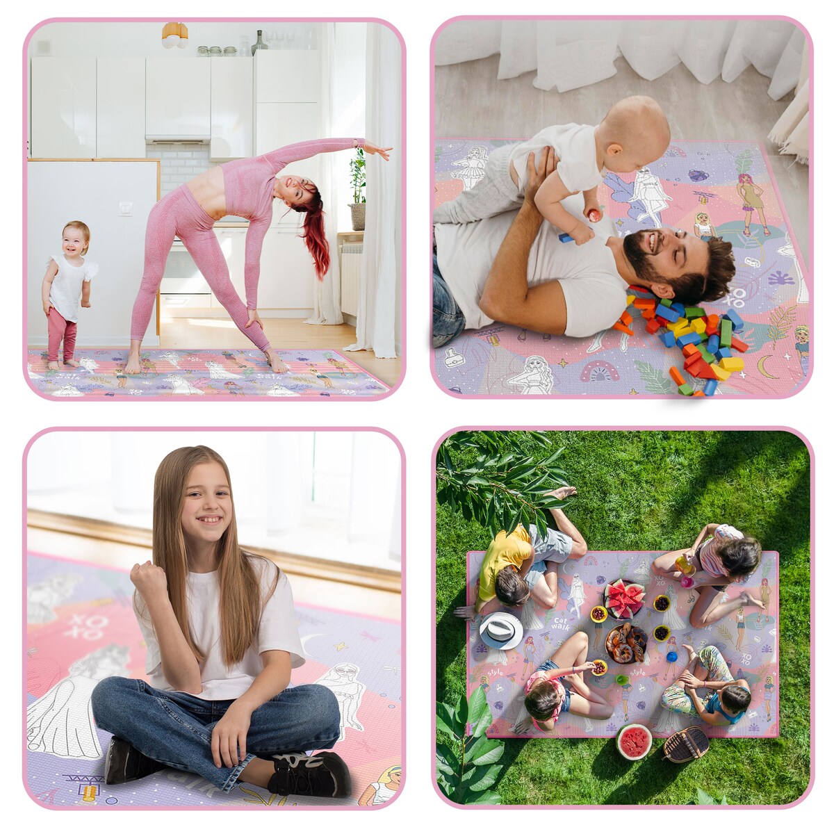 Mata edukacyjna piankowa dywan do malowania 200x120 cm zmywalna Ricokids