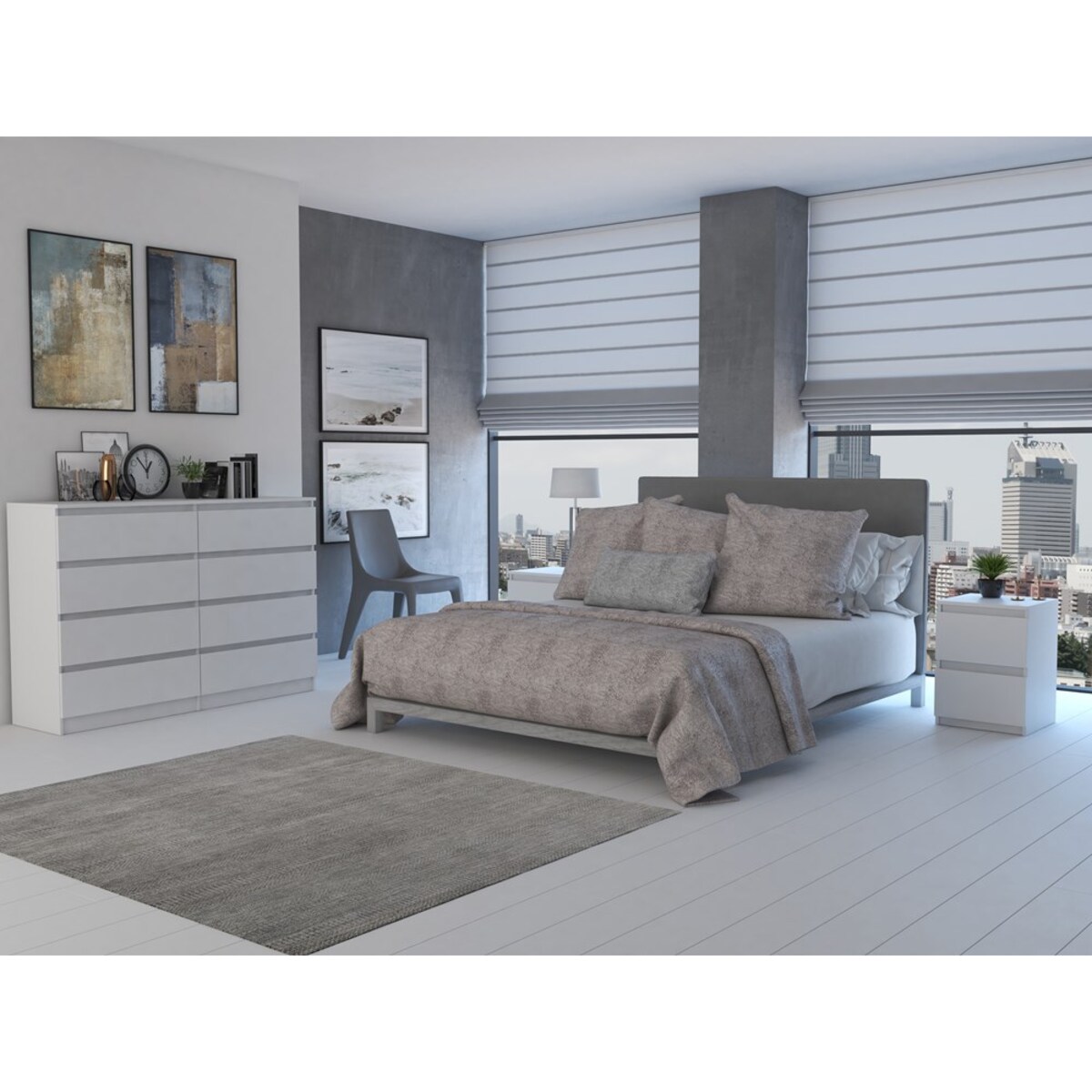 Szafka nocna Malwa M2 BIAŁY 2 sztuki