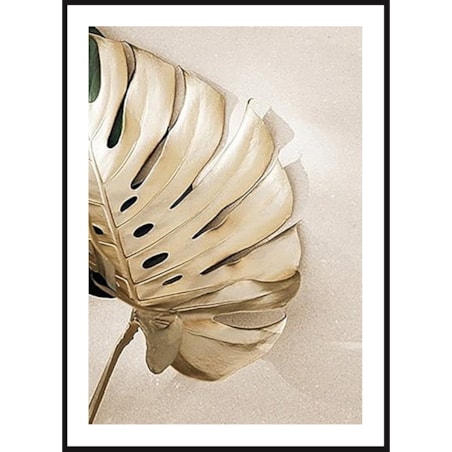 Poster Story, Plakat, Obraz - Złota Monstera No6, wymiary 60 x 84 cm