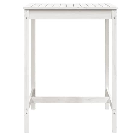 vidaXL Stolik ogrodowy, biały, 82,5x82,5x110 cm, lite drewno sosnowe